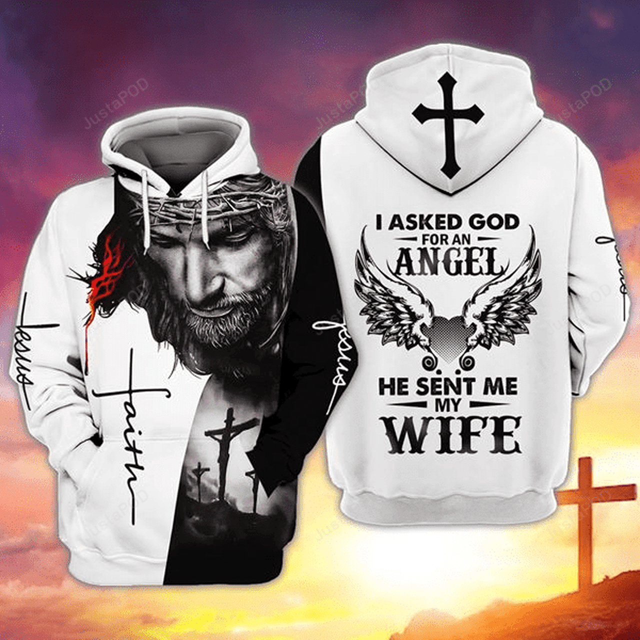 Jesus I Asked God For An Angel 3d All Print Hoodie