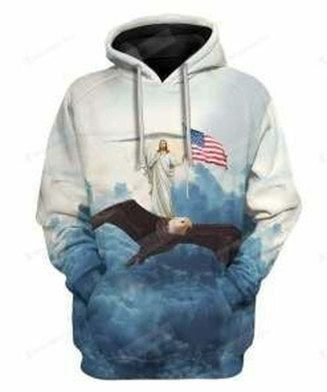 Jesus In American Flag 3d All Over Print Hoodie