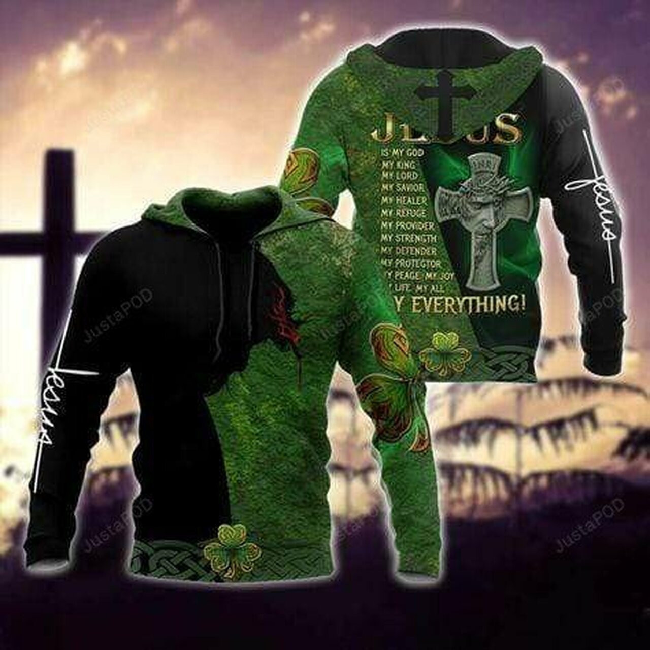 Jesus Irish Saint Patrick Day 3d All Print Hoodie