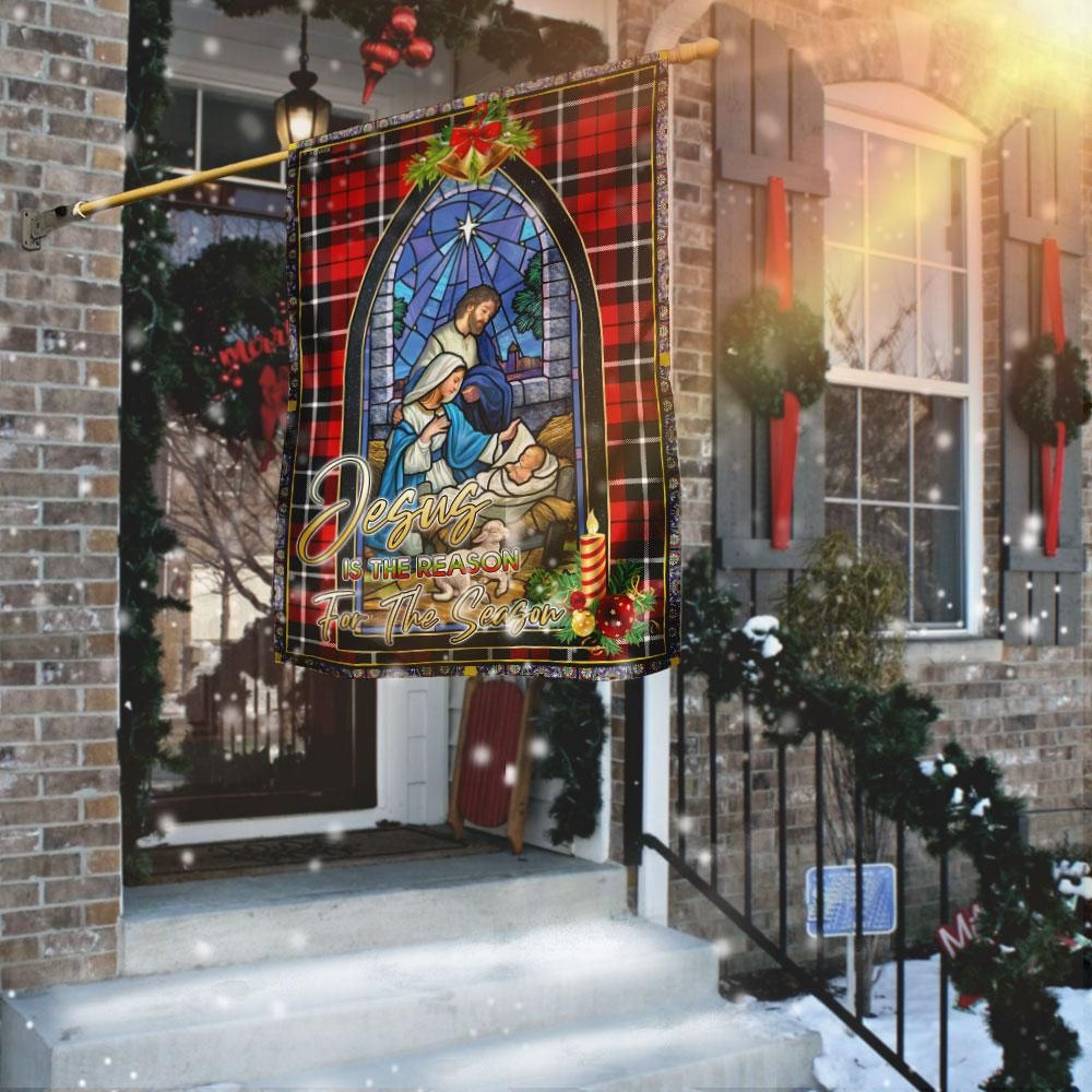 Jesus Is The Reason For The Season Christian Christmas Garden Flag House Flag