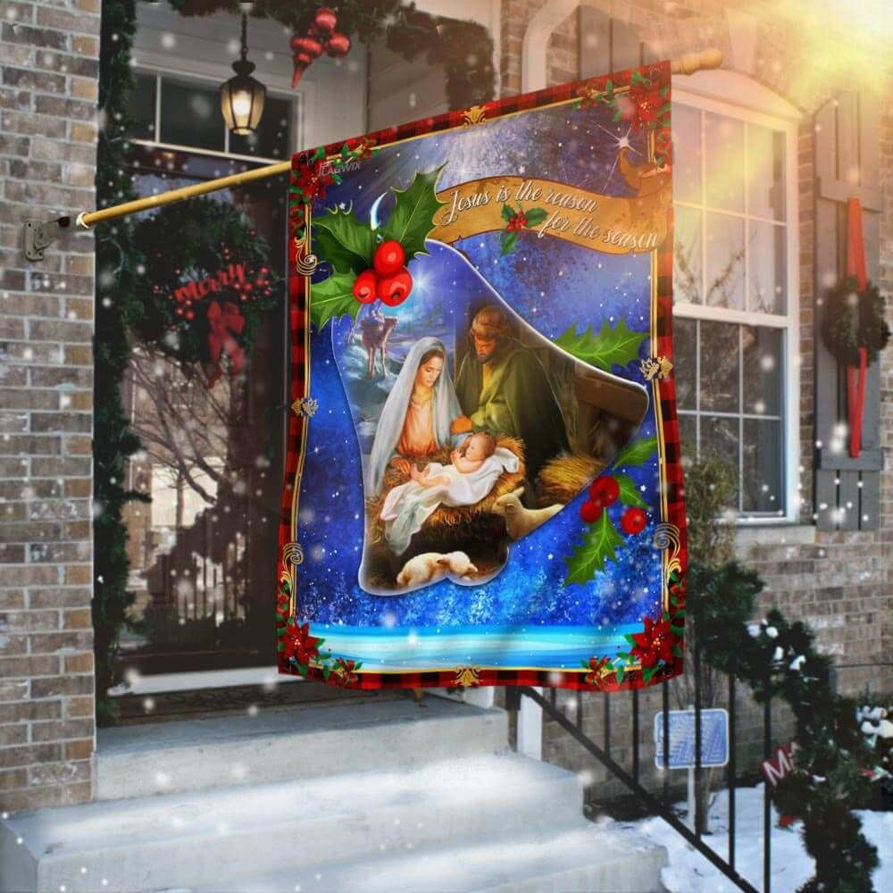 Jesus Is The Reason For The Season Garden Flag House Flag