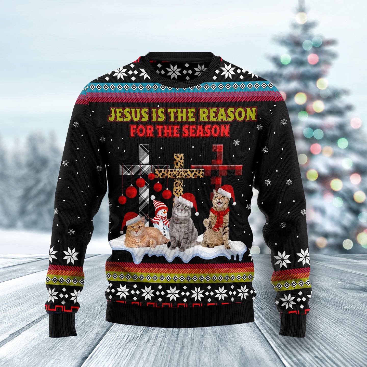 Jesus Is The Reason For The Season Ugly Christmas Sweater Ugly Sweater For Men Women