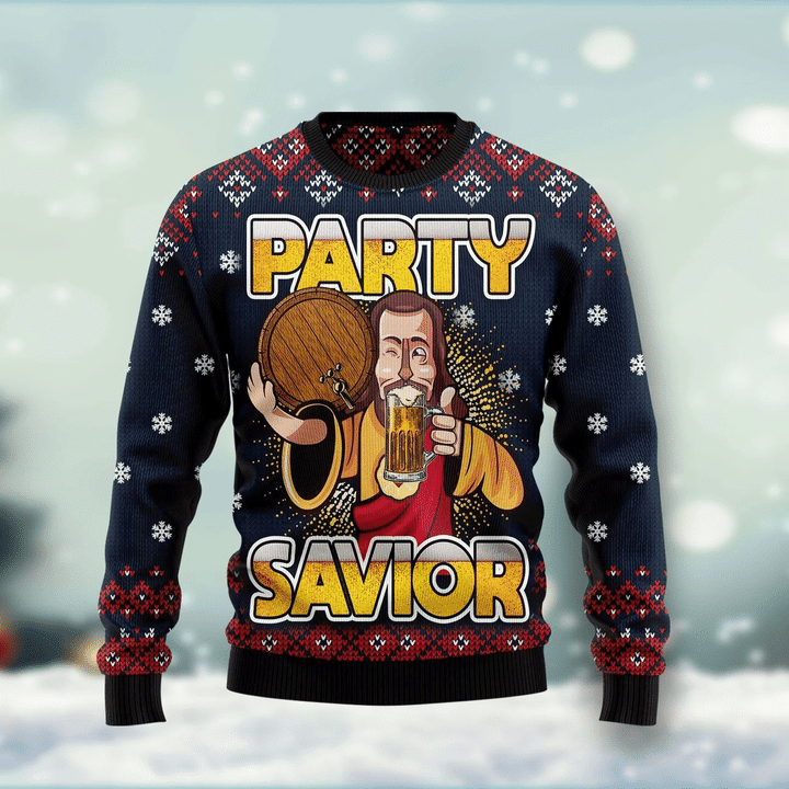 Jesus Party Ugly Christmas Sweater