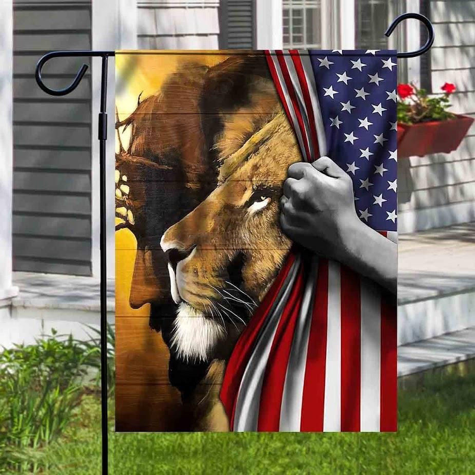 Jesus The Lion Art Flag American Independence Day Us Garden Flag House Flag