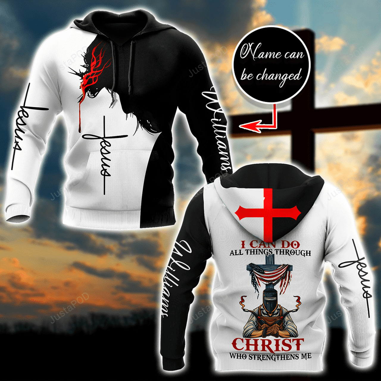 Jesus Welder I Can Do All Thing 3d All Print Hoodie