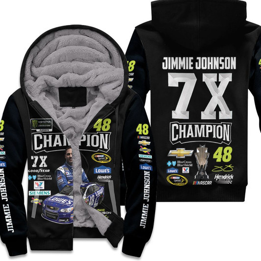 Jimmie Johnson 7X Champion Legend Racer For Fan 3D Fleece Hoodie