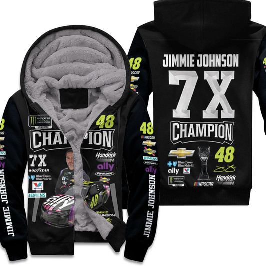 Jimmie Johnson Champion 7X Chevrolet For Fan 3D Fleece Hoodie