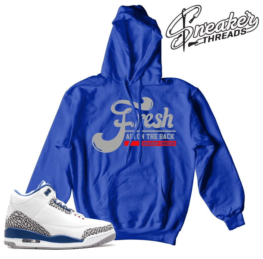 Jordan 3 True Blue Fresh Air Hoodie Outfit