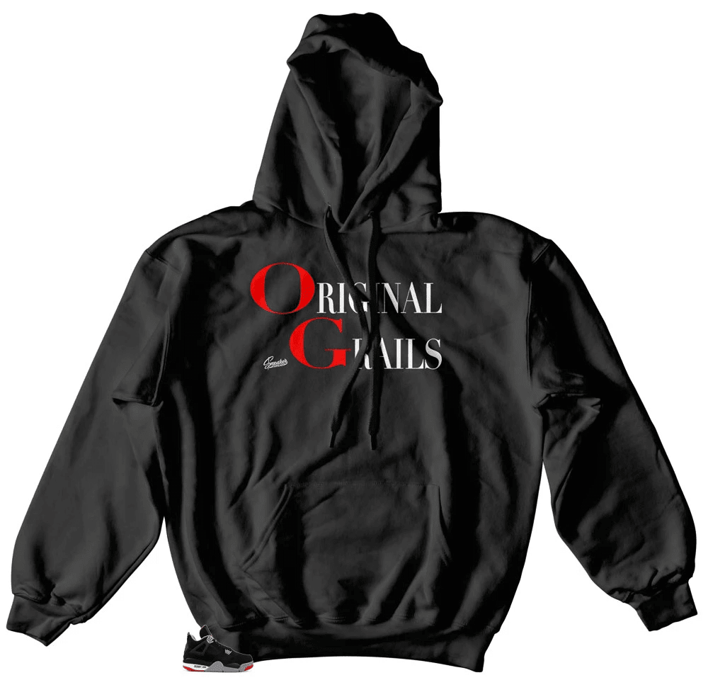 Jordan 4 Bred Grail Hoodie Outfit