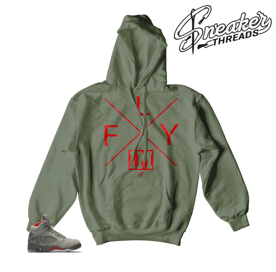 Jordan 5 Camo Im Fly Hoodie Outfit