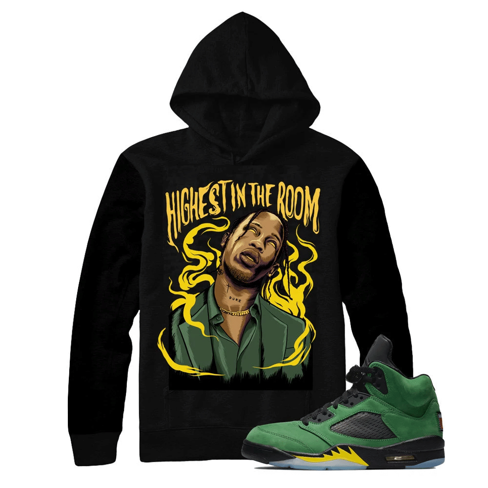 Jordan 5 Oregon Green Apple Travis Scott Sneaker Hoodie | Oregon Green Apple Retro 5s Hoodies Outfit