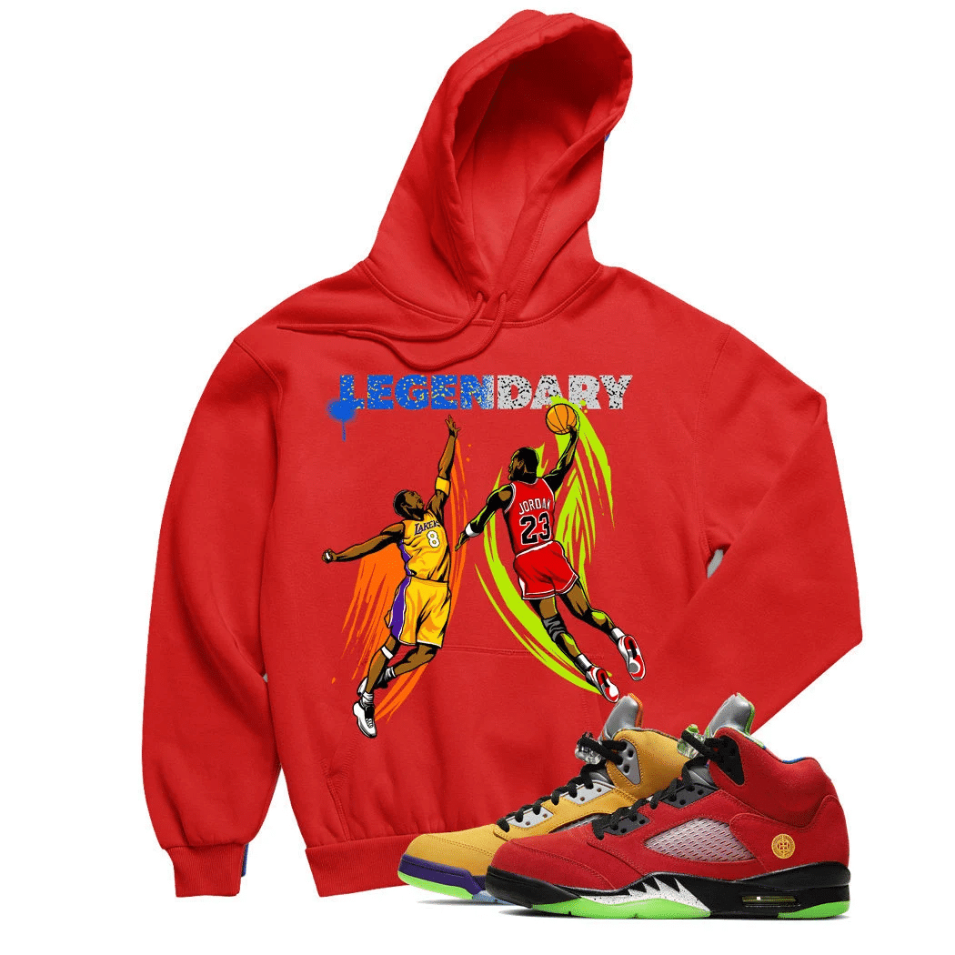 Jordan 5 What The Legendary Red Sneaker Hoodie | What The Retro 5s Hoodies Outfit