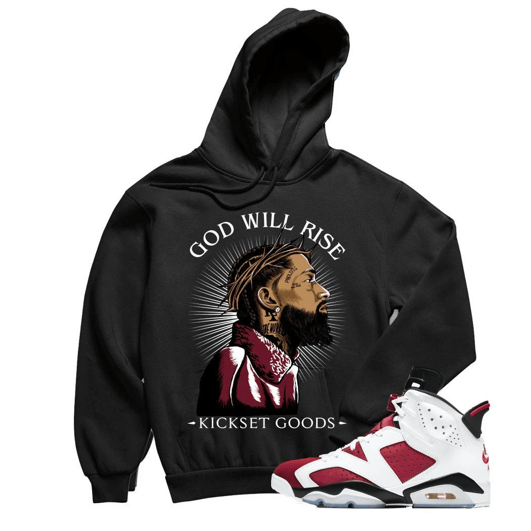 Jordan 6 Carmine Nipsey Hussle Sneaker Hoodie | Carmine Retro 6s Hoodies Outfit