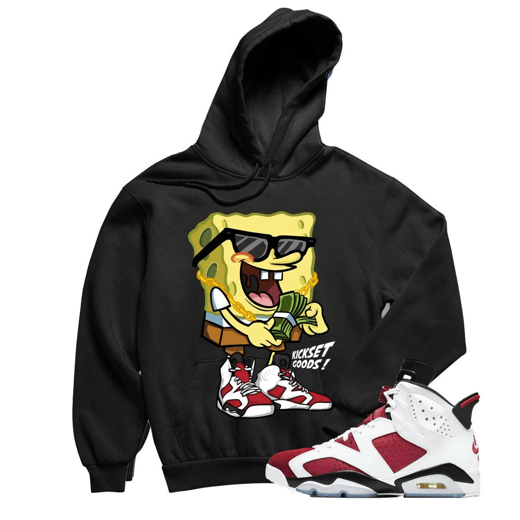 Jordan 6 Carmine Sponge Sneaker Hoodie | Carmine Retro 6s Hoodies Outfit