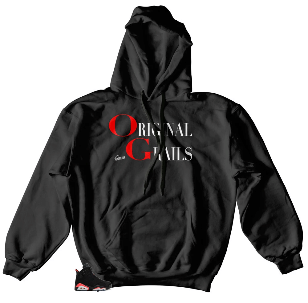 Jordan 6 Infrared Grail Hoodie Outfit