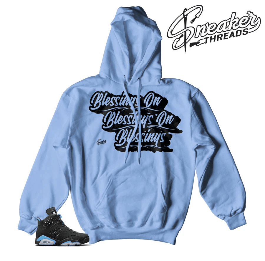 Jordan 6 UNC Blessings Hoodie Outfit