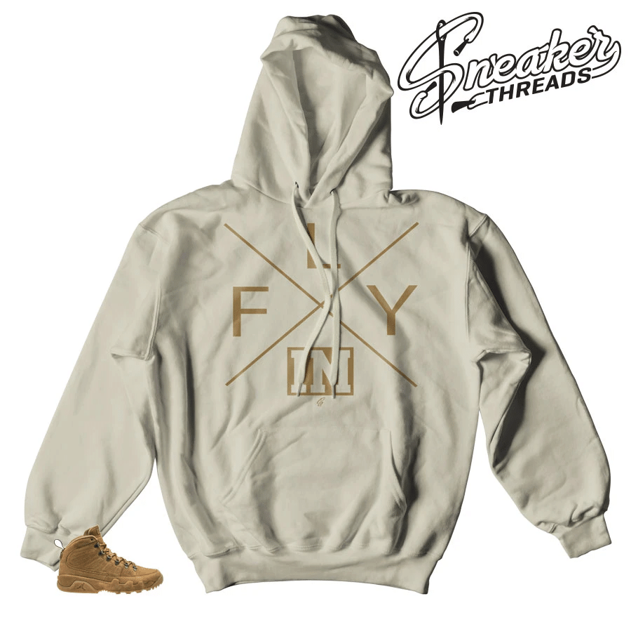 Jordan 9 Wheat Boot FLY Hoodie Outfit