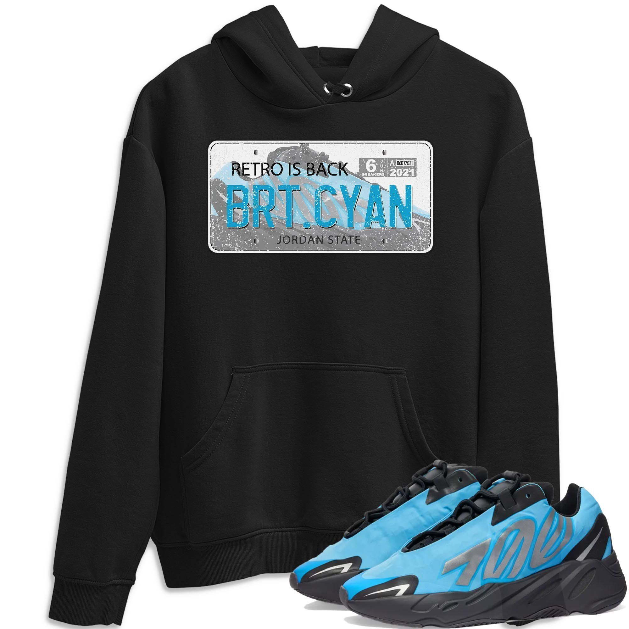 Jordan Plate Hoodie - Yeezy 700 Bright Cyan Outfit