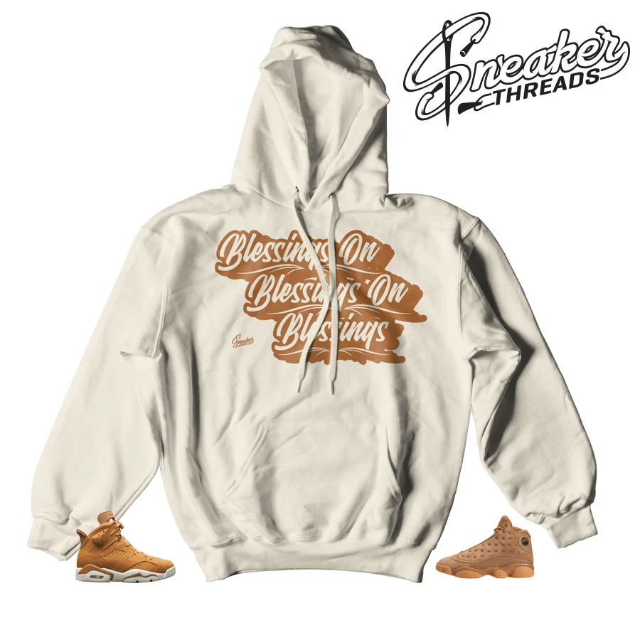 Jordan Retro Wheat Blessings Hoodie Outfit