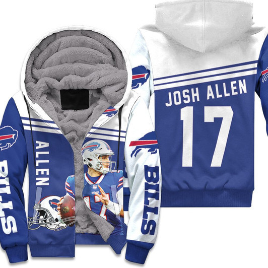 Josh Allen 17 Buffalo Bills Legend Signature 3D Fleece Hoodie