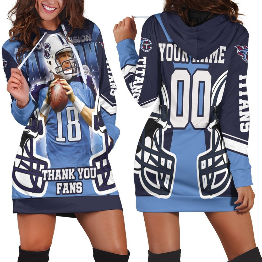 Josh Stewart 18 Tennessee Titans Afc South Champions Super Bowl 2021 Personalized Hoodie Dress Sweater Dress Sweatshirt Dress