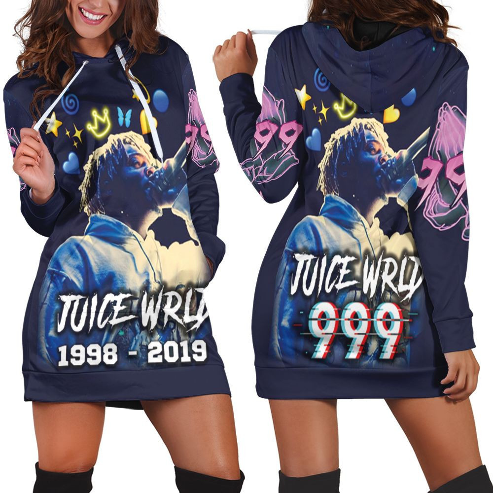 Juice Wrld 999 Emotion Moment Emo Rap Hip Hop Hoodie Dress Sweater Dress Sweatshirt Dress