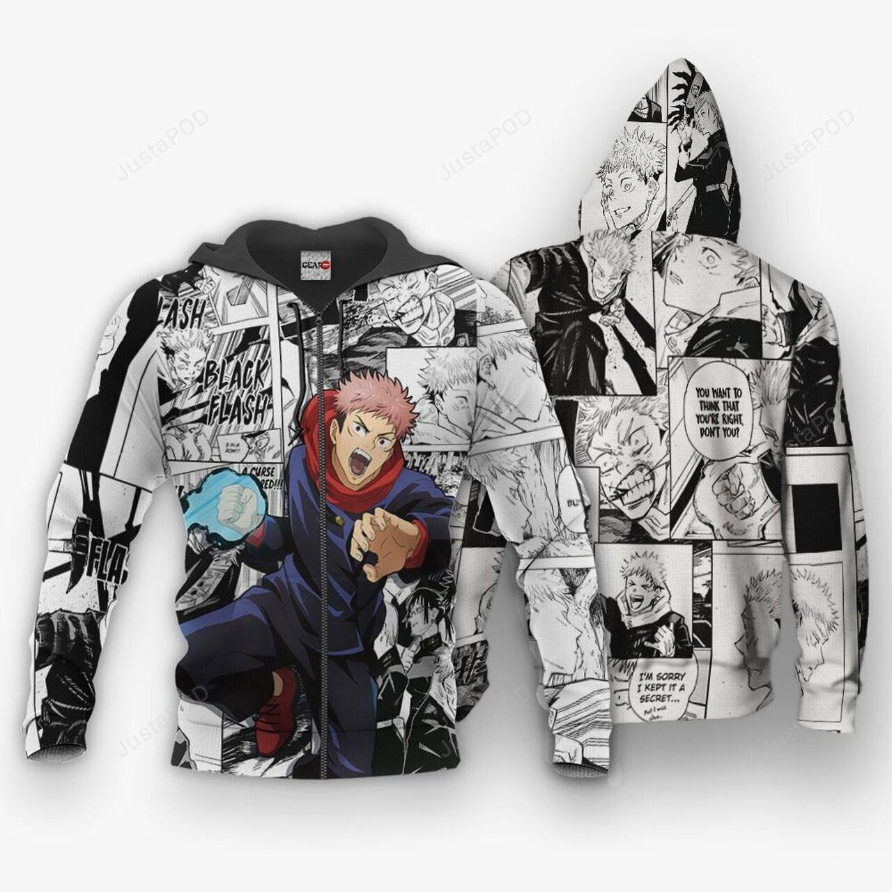 Jujutsu Kaisen Itadori Yuuji Anime Mix Manga 3d All Over Print Hoodie