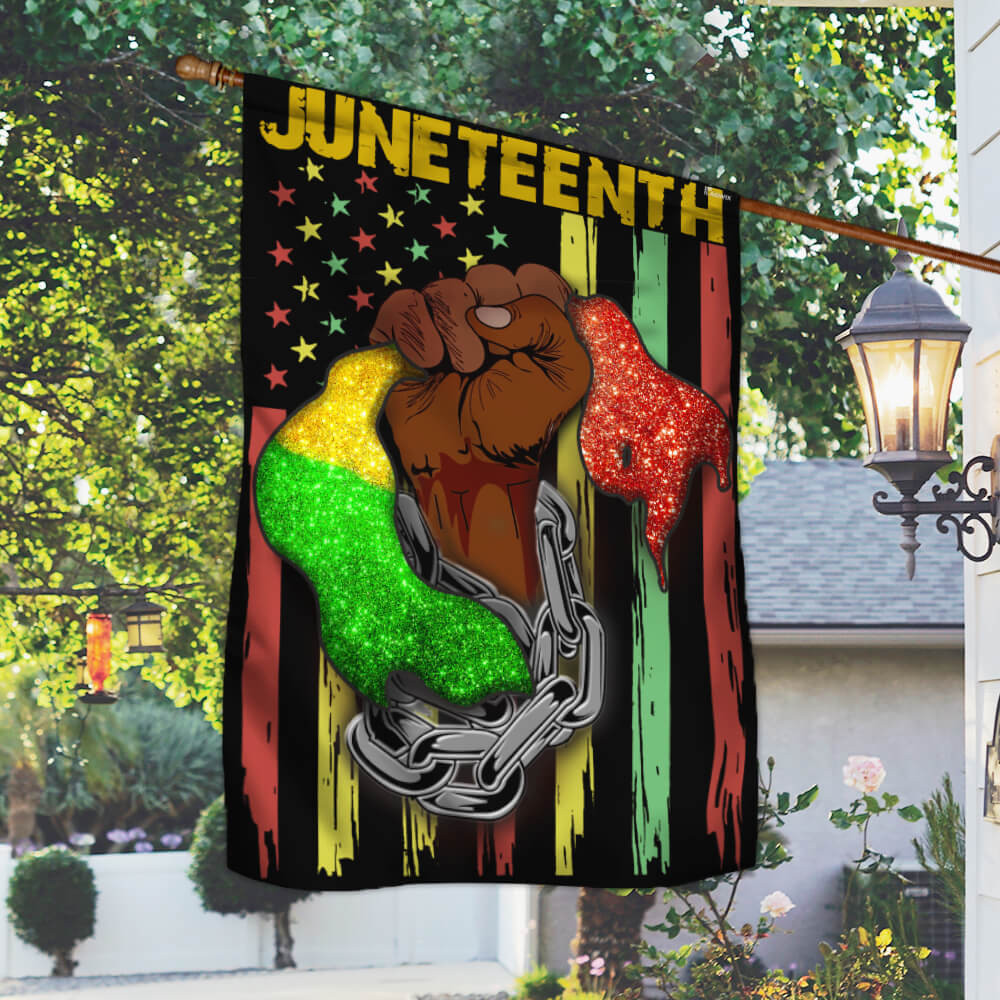 Juneteenth Black History Month Flag Strong And Brave Black Freedom Day Flag