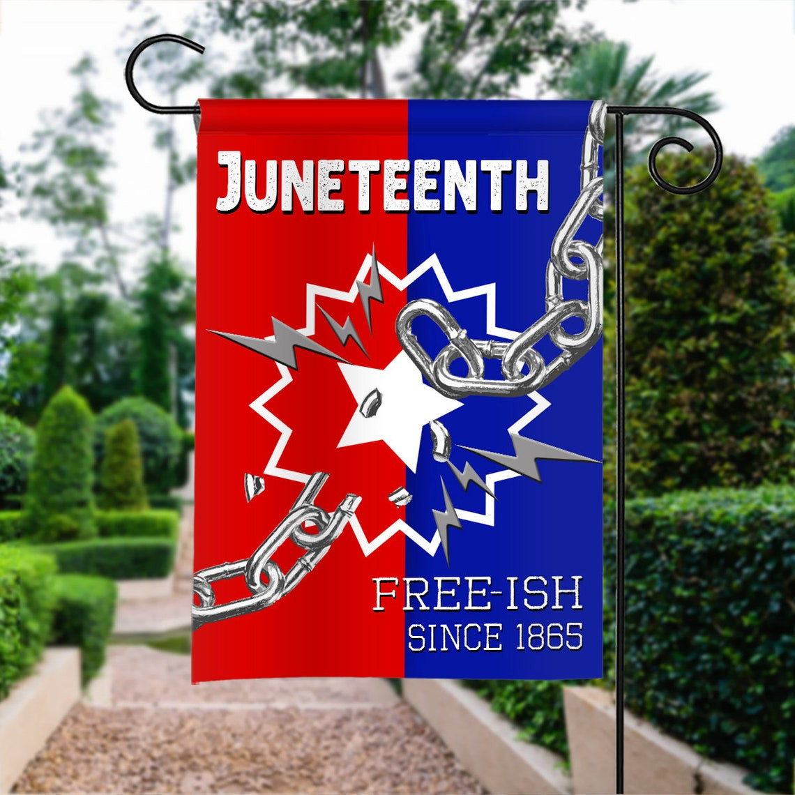 Juneteenth Double sided Flag Juneteenth 1865 Flag Freedom Since 1865 Flag Black History Freedom Flag Black Independence Day Flag