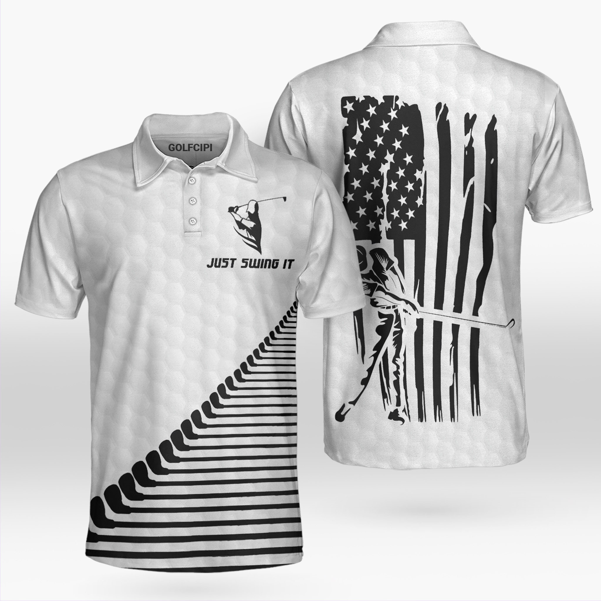 Just Swing It American Golf Polo Shirt Best Golf Shirts For Men