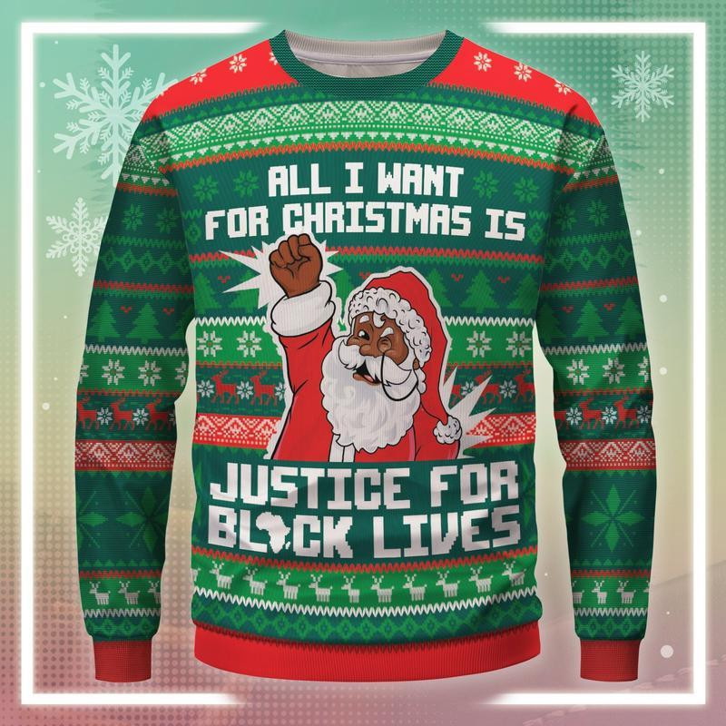 Justice For Black Lives Ugly Christmas Sweater Ugly Sweater For Men Women