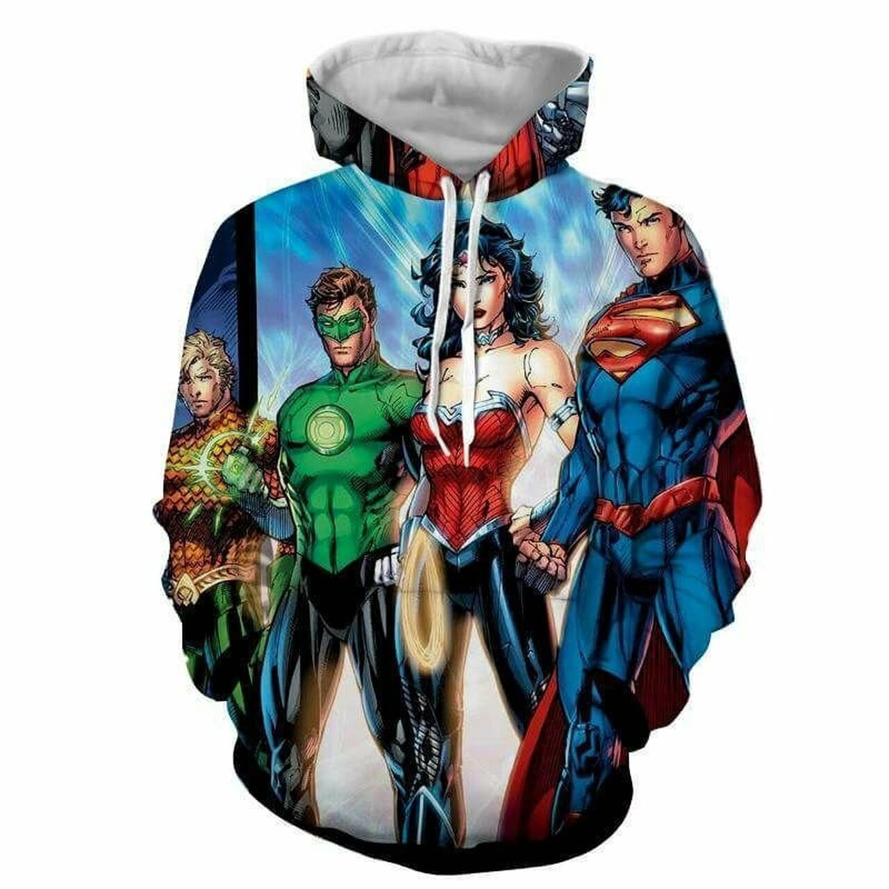 Justice League 3d All Over Print Hoodie