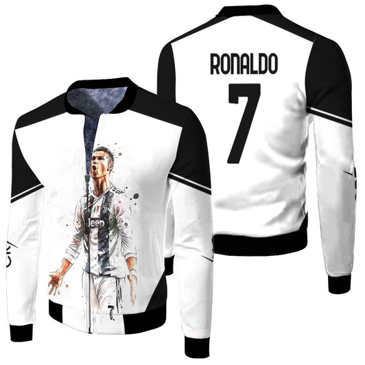 Juventus Christian Ronaldo 7 Legend Football Player Fleece Bomber Jacket