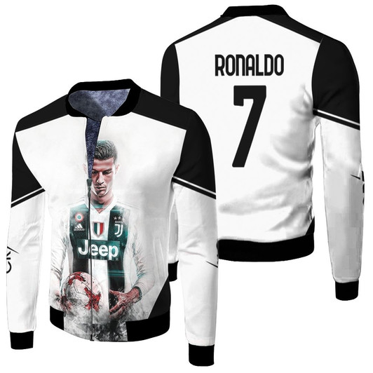 Juventus Christian Ronaldo 7 Legend Forever Football Player Fleece Bomber Jacket