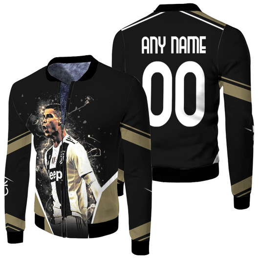 Juventus Christian Ronaldo Legend Forever In Memory Black Fleece Bomber Jacket