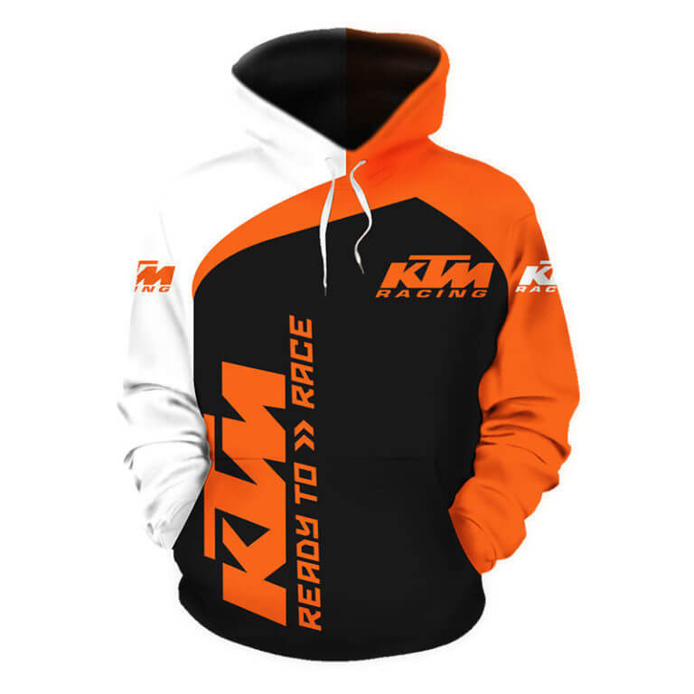 KTM Ready To Race Black White Hoodie