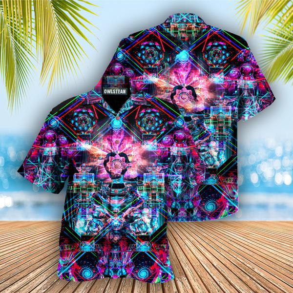 Kaleidoscope Glass Colorful Lazer Edition - Hawaiian Shirt - Hawaiian Shirt For Men