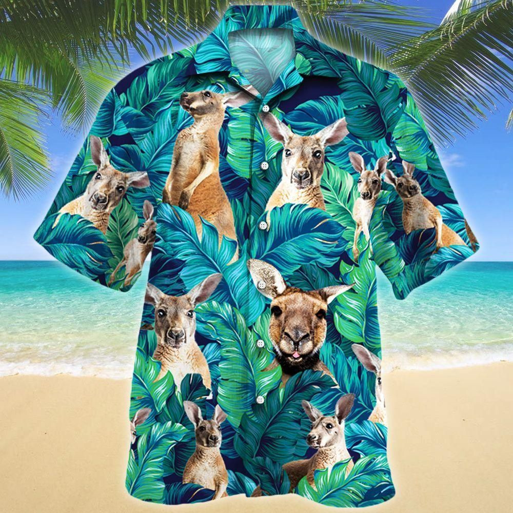 Kangaroo Lovers Aloha Hawaiian Shirt Colorful Short Sleeve Summer Beach Casual Shirt For Men And Women