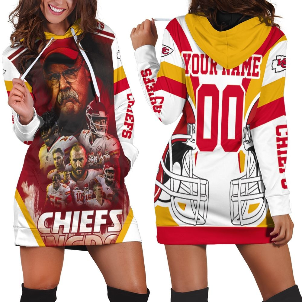 Kansas City Chefs Logo Afc West Champions Super Bowl 2021 Personalized Hoodie Dress Sweater Dress Sweatshirt Dress