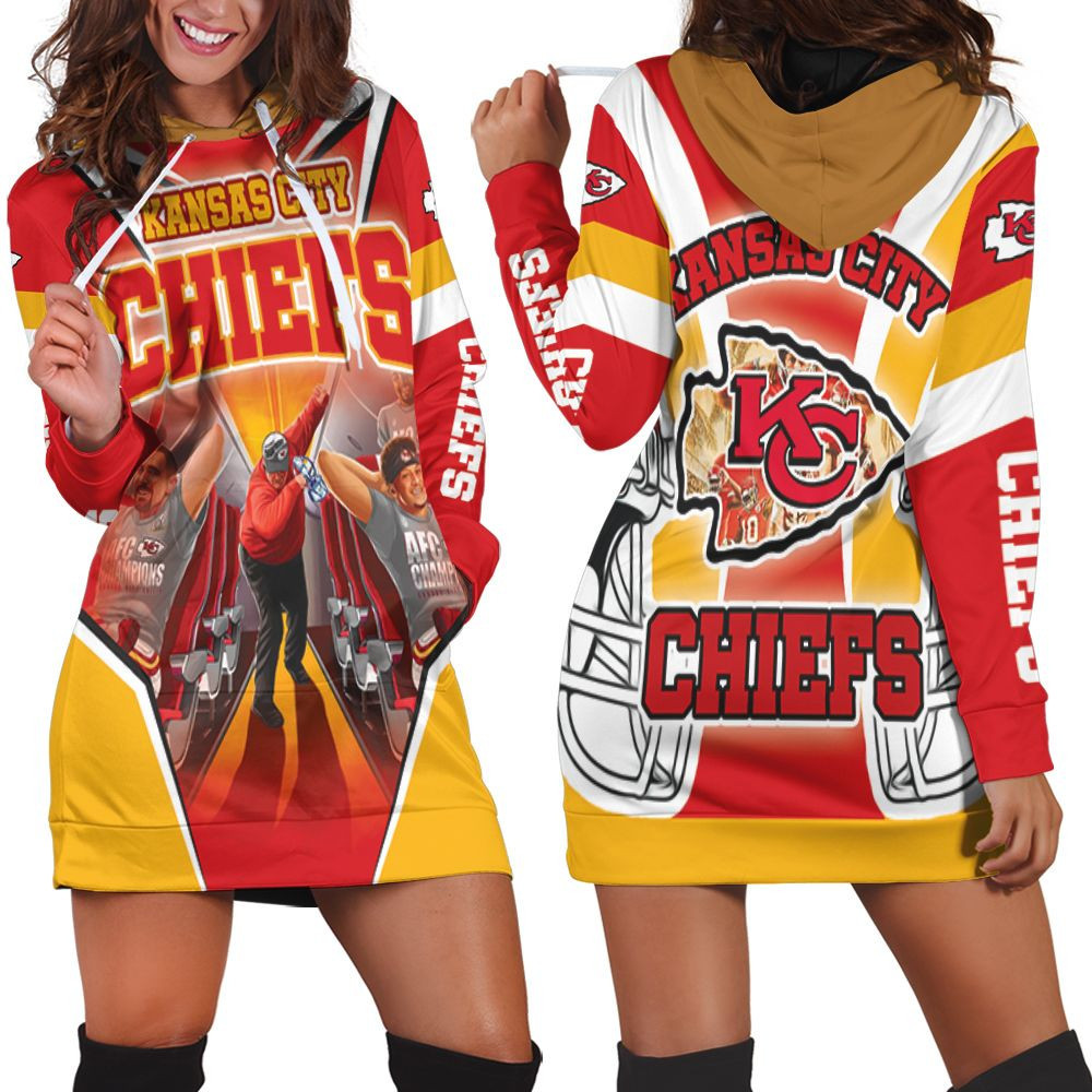 Kansas City Chiefs 2021 Nfl Champions Hoodie Dress Sweater Dress Sweatshirt Dress