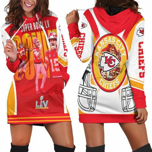 Kansas City Chiefs Afc West Division Super Bowl L V 2021 Hoodie Dress Sweater Dress Sweatshirt Dress