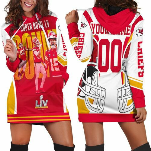 Kansas City Chiefs Afc West Division Super Bowl L V 2021 Personalized Hoodie Dress Sweater Dress Sweatshirt Dress