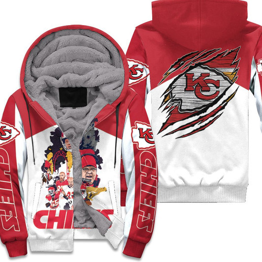 Kansas City Chiefs Andy Reid  Team Wolf Nfl 2020 Super Bowl Lv 3D T Shirt Hoodie Sweater Fleece Hoodie