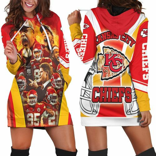 Kansas City Chiefs Champions Afc West Division Super Bowl 2021 Hoodie Dress Sweater Dress Sweatshirt Dress