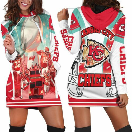 Kansas City Chiefs Champions Super Bowl Afc West Division 2021 Hoodie Dress Sweater Dress Sweatshirt Dress