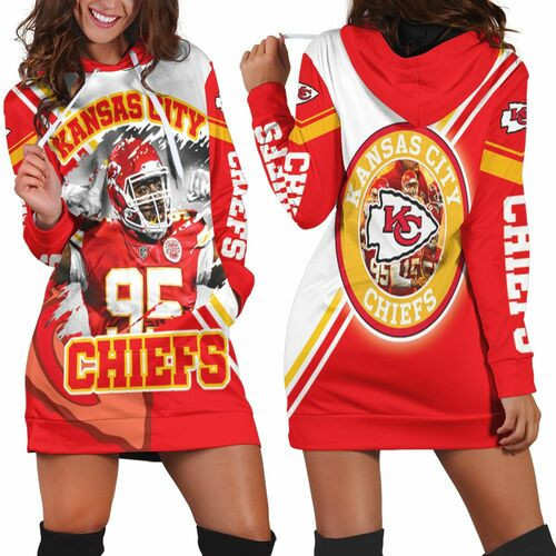 Kansas City Chiefs Chris Jones 95 For Fans Hoodie Dress Sweater Dress Sweatshirt Dress