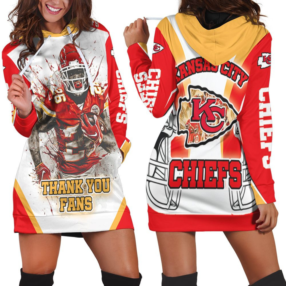 Kansas City Chiefs Damien Williams 26 For Fans Hoodie Dress Sweater Dress Sweatshirt Dress