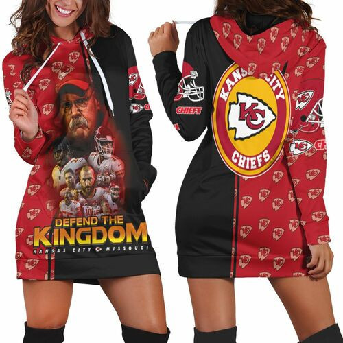 Kansas City Chiefs Defend The Kingdon Afc West Division Champions Super Bowl 2021 Hoodie Dress Sweater Dress Sweatshirt Dress