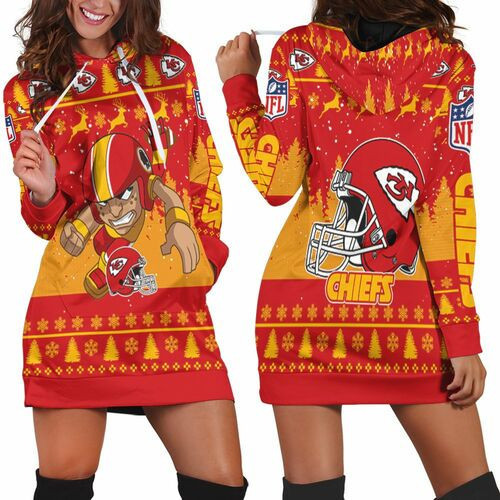 Kansas City Chiefs Helmet Logo Afc West Division Champions Super Bowl 2021 Hoodie Dress Sweater Dress Sweatshirt Dress