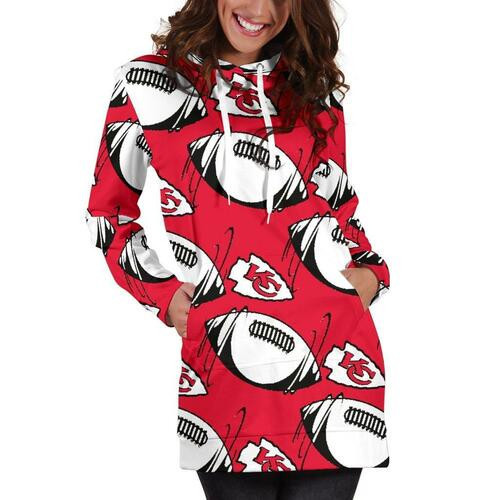 Kansas City Chiefs Hoodie Dress Sweater Dress Sweatshirt Dress 3d All Over Print For Women Hoodie